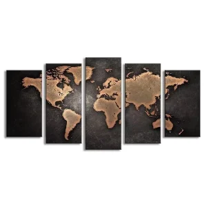 Modern Hospitality Artwork the World Vintage Map Large Posters and Prints Canvas Painting Office Wall School Supplies
