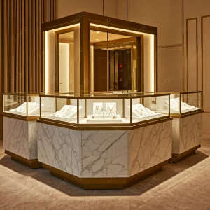 Modern LED Lit Tempered Glass Portable Jewelry Watch Display Cabinet Kiosk with Logo Jewelry Watch Showcase