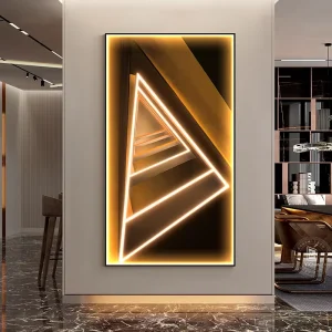 Modern Large Abstract Canvas Spatial Light Shadow Luxury Poster Prints Porcelain Painting Wall Art Home Decor
