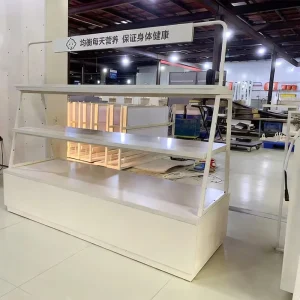 Modern Mid-lsland Baby Display Stand Baby and Maternity Store Decoration Design Custom Display Racks for Infant Store