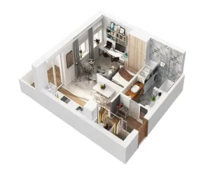 Modern Minimalist Light Luxury Style Interior Design 3D Rendering Service Villa Design One-stop Solution