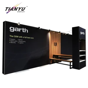 Modern Modular Display System Trade Show Booth Aluminum Exhibition Booth with Shelves