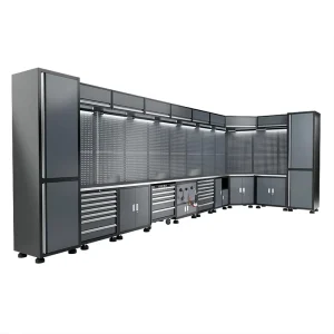 Modern Modular Tool Cabinet Steel Storage Workbench Heavy Duty Garage Tool Chest Customizable Workshop Drawer Cabinet System