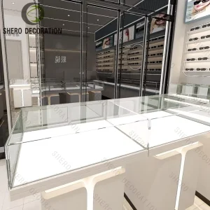 Modern Optical Shop Design Glasses Shop Fit-Out Concept Design 3D Rendering and Layout Service for Optical Store