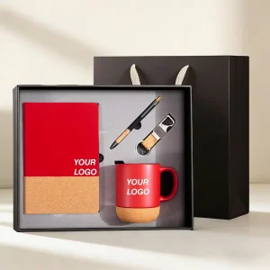 Modern Screen Color Printing Custom Logo UV Hot Stamping A5 Creative Trend Notebook Cup Company Event Art Business Gift Set