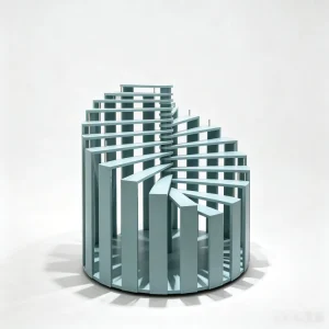 Modern Spiral Stepped Retail Display Stand with Circular Base for Boutique Showroom