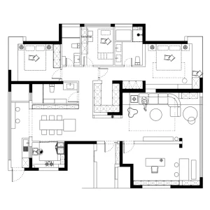 Modern Style 3D Rendering Interior Design Service Graphic Design for Minimalist Home Customization Villas Hotels Dining