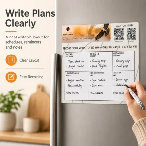 Modern Stylish Layout for Busy Lifestyles and Efficient Project Deadline Coordination Magnetic Whiteboard Planner