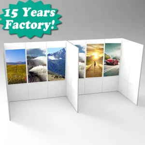 Modular Aluminum PVC Art Gallery Display Board Movable Folding Partition Art Exhibition Display Stands HB W 01