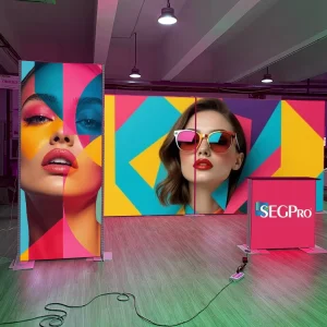 Modular Frameless LED Light Box Fabric 10×10 Trade Show Booth LED Backdrop Exhibition Light Box Display Booth