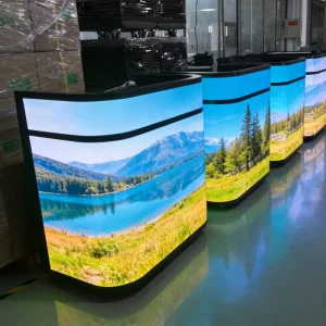 Modular High Definition Pixel Indoor Advertisement P1.86 P2.5 DJ Booth Table Front Floor Stand Animation