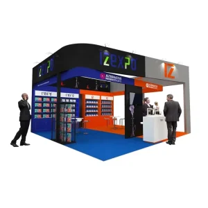 Modular Wall-Mounted Exhibition Display Stand Shelf for Trade Shows and Product Demonstrations