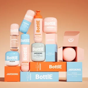 Mono Materia Private Mold Glass Skincare Packaging Set 120ml Lotion Toner Pump Bottle 50g Cream Jar Container with Box