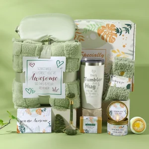 Mother’s Day & Birthday Gift Set with Scented Candles and Bath Products Thoughtful Gift Idea for Women