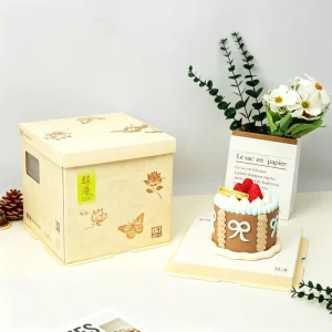 Mother’s Day Flower Cake Dessert Packaging Box Custom Size Birthday Gift Box Printed Brand Logo