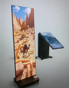 Movable Foldable Poster Mirror Screen Portable Decorative Mirror with Poster Display Function