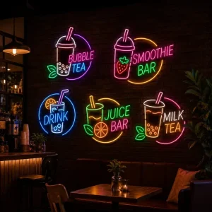 Multi Color LED Beer Bottle Neon Sign with Metal Frame for Outdoor Indoor Bar Business Advertising Illuminated