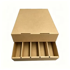 Multi Compartment Corrugated Cardboard Storage Box for TCG Trading Card Organizer