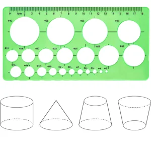 Multi Functional Student Design Indoor Architectural Geometry Plastic Template Ruler Drawing for School and Office Use
