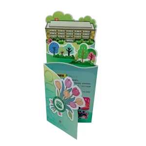 Multi Layered School Brochure Contoured Die Cut Educational Art Design Custom Brochure Printing Service