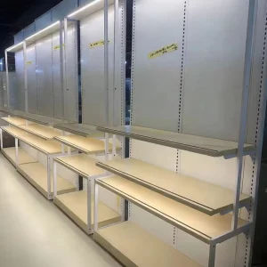 Multi Shelf LED Light Cosmetic Display Cabinet and Showcase Custom Cosmetics Display Stand Rack