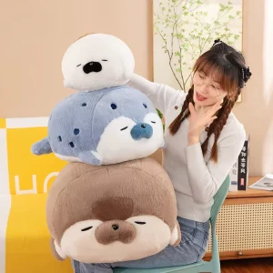 Multi Size Seal Shiba Inu Plush Doll Claw Machine Doll Pillow Children’s Soothing Sleep Companion Birthday Gift