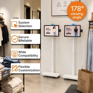 Multi-Size Self-Payment Terminal 23.8″ Android Capacitive Touch Supermarket Modular POS Kiosk