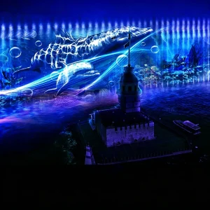 Multimedia System With Water Screen Movie Laser Dancing Water Stage Outdoor Musical Fountain