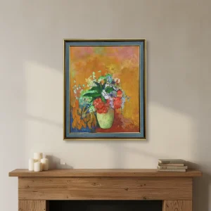 Museum Collection Level Eco Friendly Canvas Reproduction Odilon Redon’s Impressionist Flowers Rectangle UV Proof High Definition