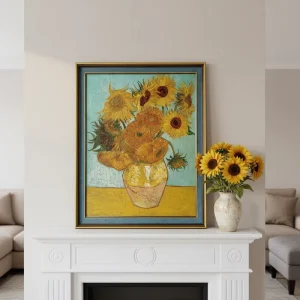 Museum Collection Level Reproduction Impressionist Vincent Van Gogh’s Sunflowers 300dpi UV Proof Eco Friendly High Resolution