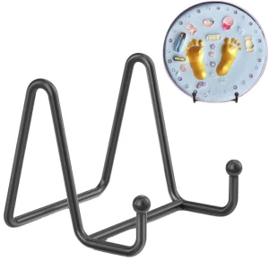 N Shaped Wrought Iron Photo Frame Stand Minimalist Metal Stand for Phones and Tablets Decorative Tray