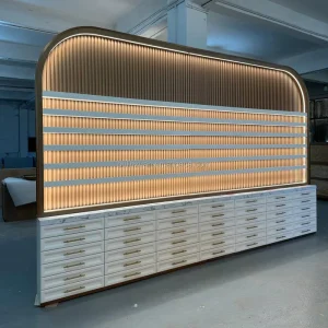 Nail Salon Project Case Display Showcase Cabinet Shelf Store Solution Design Boutiques Shop
