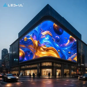 Naked Eye 3D LED Wall P6 For City Landmark Corner Screen With IP65 Protection And Large Format Display Fixed Installation