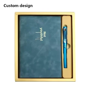 National Trend A5 Faux Leather Notebook Gift Set Customizable Chinese-Style Business Office Notepad Hot Stamping Bronzing