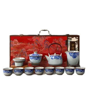 National Trend Cultural Creative Ceramic Tea Set Practical Creative Souvenir for Housewarming & Grand Opening Gifts