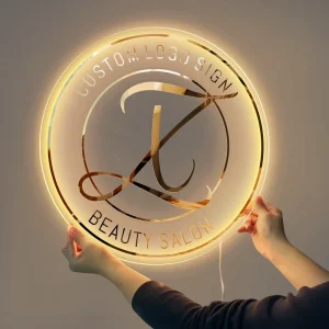 New Acrylic Commercial Logo Beauty Salon Studio Sign Customized Logo 3d Acrylic Logo Sign