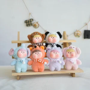New Arrival Custom Vinyl Face Plush Doll, Kawaii Chubby Face Cosplay Mascot, Trendy Bag Decoration Keychain for Fans Collection