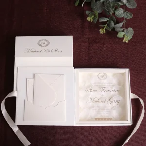 New Arrivals Gorgeous Hardcover Party Invitations Luxury Design Card Handmade Custom Paper Wedding Invitation Boxes Thermal