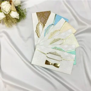 New Arrivals Handmade Cream Color Paper Wedding Invitation Cards with Floral Design and Love Theme Luxury