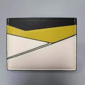 New Color-block One-piece Mini PU Business Credit Card Holder Case Pouch