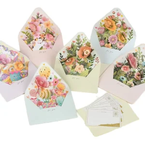 New Creative 3D Flower Fancy Paper Universal Greeting Card Holiday Birthday Christmas Card Gold Hot Stamped Gift Card for Girl