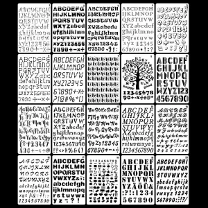 New Design Alphabet Journal Stencils Embellishment Plastic Drawing Art Set Ps20 0.25Mm Thick Custom Size