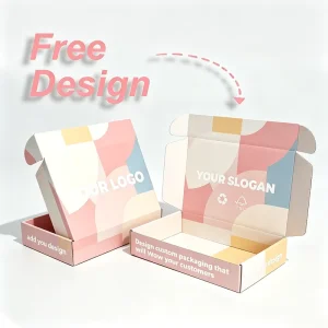 New Design Custom Logo Double Sided Color Printed Mailer Box Recyclable Paper Box Shipping Packaging for Cosmetic Gift Business