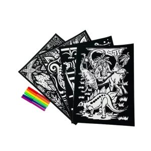 New Design DIY Craft Custom Logo Fuzzy Velvet Coloring Poster Set Kids Drawing Velvet Color Posters With Markers