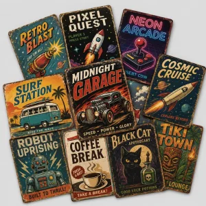 New Funny Gamer Decorative Aluminum Signs Retro Gamer Room Wall Hanging Decoration Game Man Cave Vintage Poster Ramadan