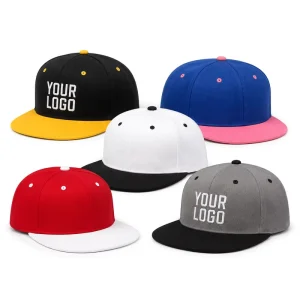 New Gorras Fitted Hats With Outdoor Snapback Sport Baseball Cap Custom 6 Panel Adults Classic Flat Brim Hat with Logo