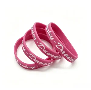 New Product High Quality Fashion Custom Print Deboss Emboss Wristbands Custom Glitter Silicon Bracelet Silicone Custom Band