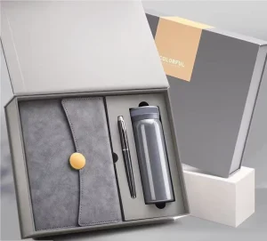 New Product Ideas Marketing Business Gifts Products Stainless Steel Water Bottle Diary Notebook Pen Gift Set for Promotion