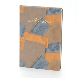 New Product Ideas Retro Aesthetic Trendy Stylish Color block PU Leather A5 Hardcover Handbook Journal