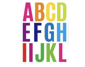 New Products Custom Die Cut Logo Stickers Colorful English Labels